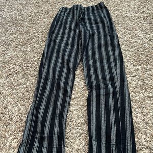 Black and white stripe pants